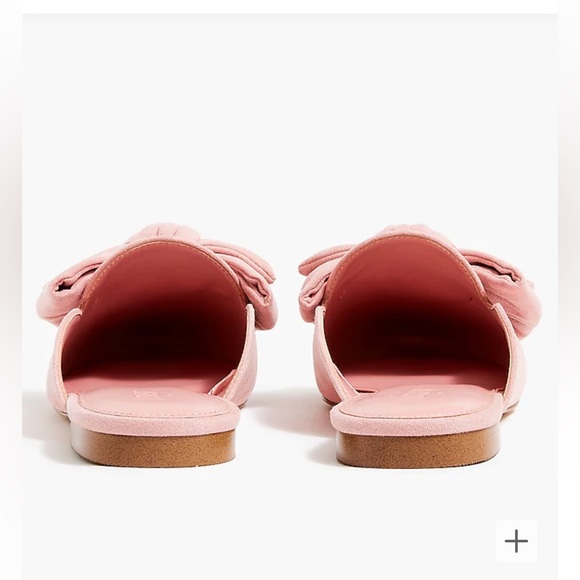 J.Crew Factory NWT Sueded Bow Mules, Sweet Rose, size 7.5 - Picture 4 of 4